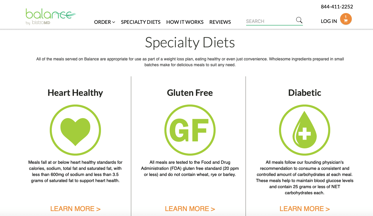 Dietary Options at Balance by BistroMD