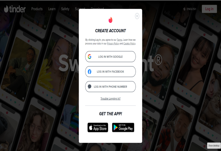 Tinder Dating Review Signing Up