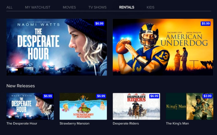 Sling TV movie streaming