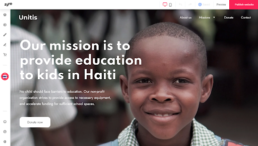 Zygo's website builder 