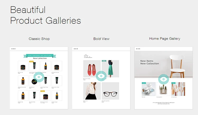 eCommerce shop on Wix