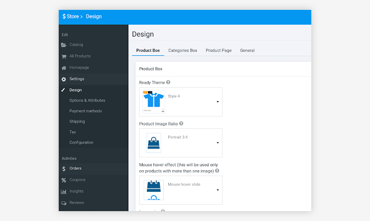 Site123 ecommerce builder