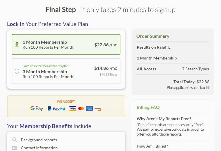 BeenVerified Background Check Pricing