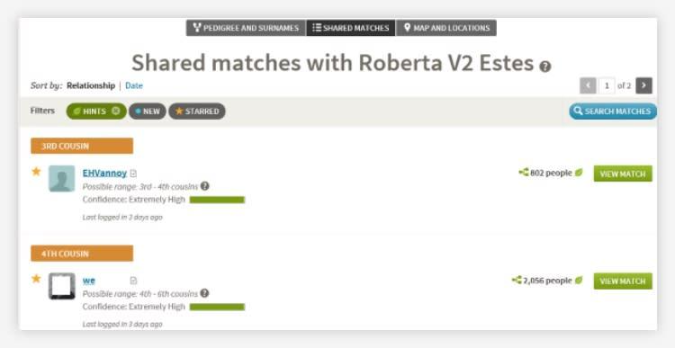 Posibles coincidencias