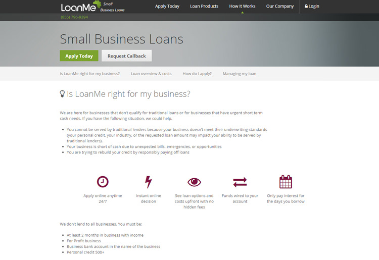 LoanMe’s advantages LoanMe Loan Info