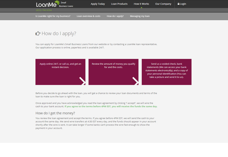 Repayment example LoanMe Payment Example
