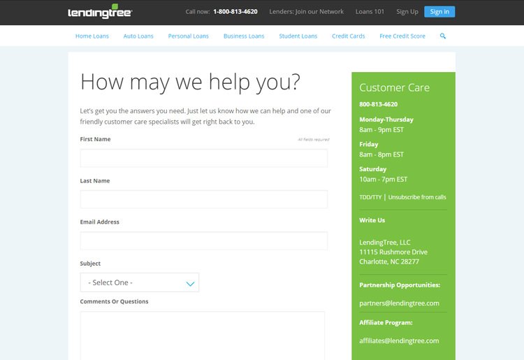 Receive answers to your questions LendingTree Support