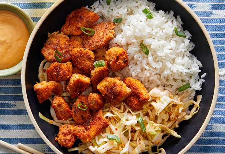 Togarashi popcorn chicken and cabbage slaw Blue Apron Review - Togarashi popcorn chicken and cabbage slaw
