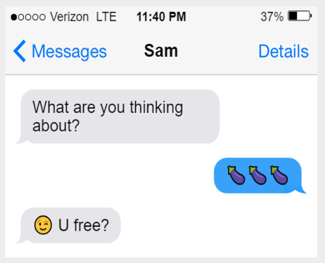 What does the eggplant emoji mean?