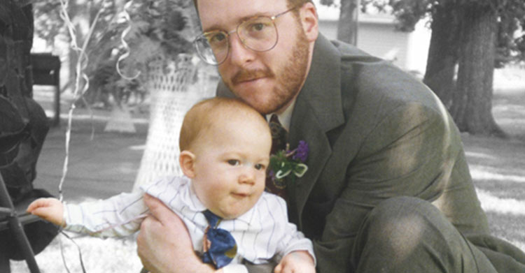 Hanneman with his son Hanneman with son