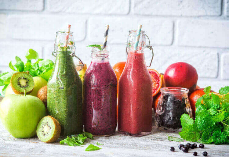 Healthy and colorful smoothies Healthy and colorful smoothies