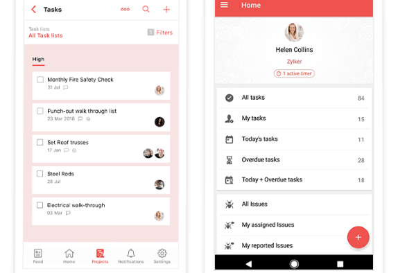 Zoho’s mobile app is clean and easy on the eyes Zoho-App