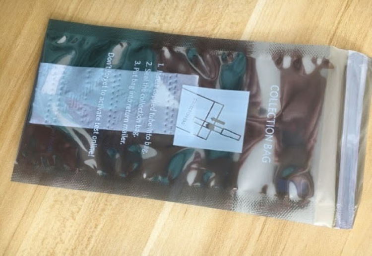 A sample DNA testing kit. They're simple to fill out and send back