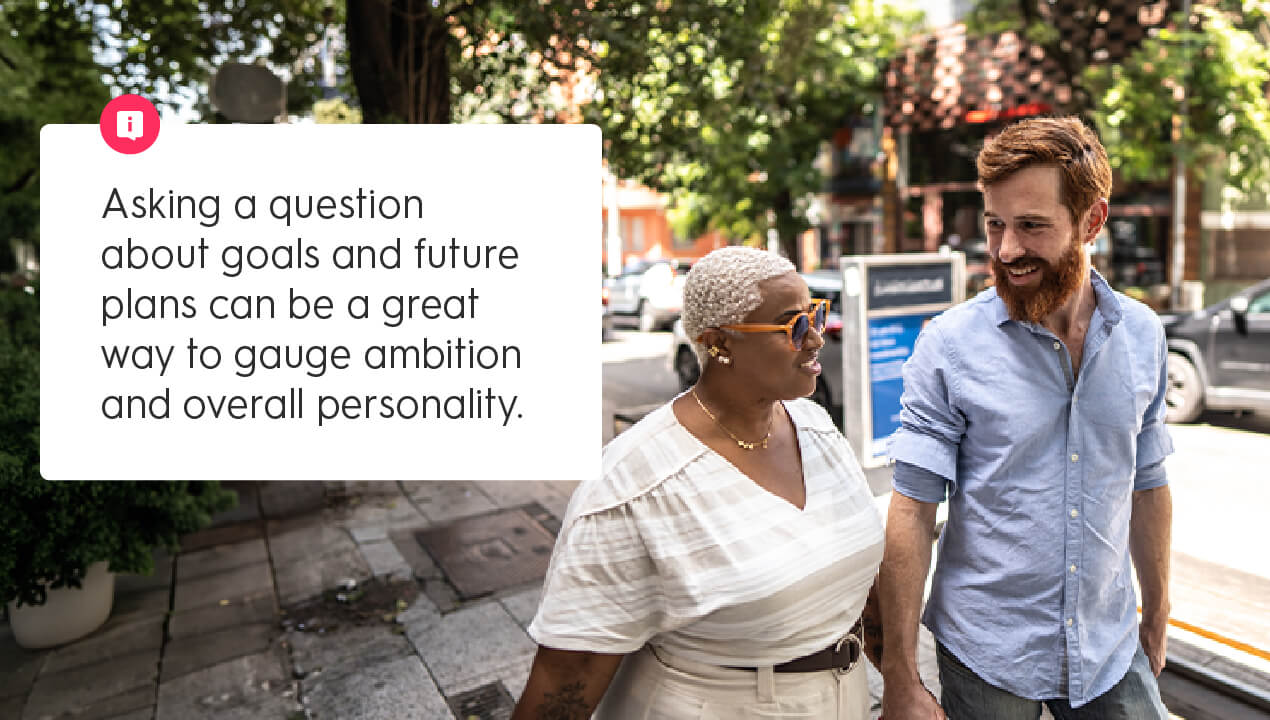 Asking a question about goals can be a great way to start