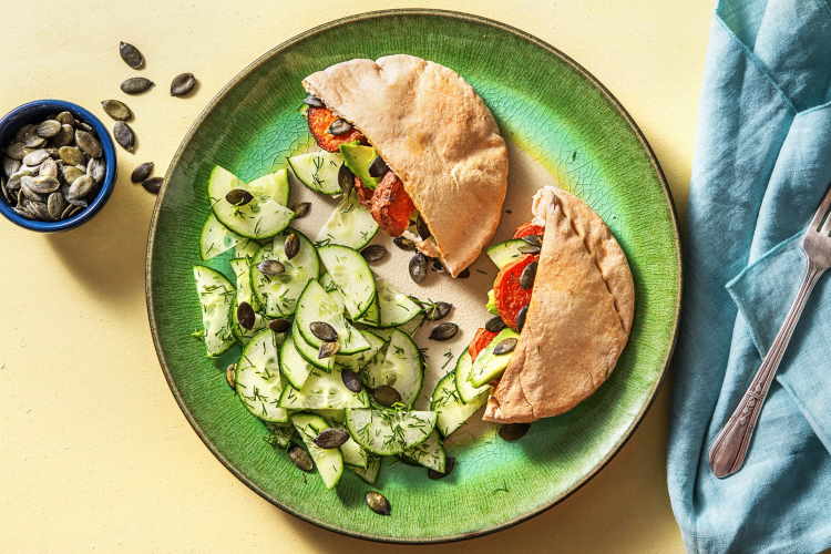 HelloFresh's Harissa Sweet Potato Pockets