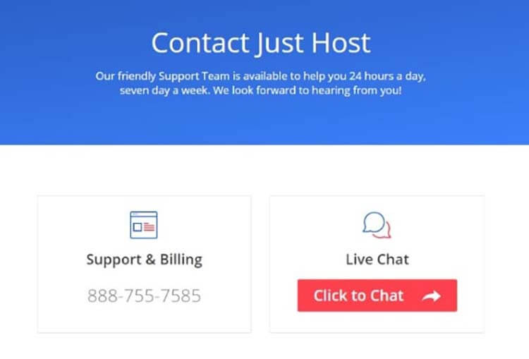 Justhost support Justhost support