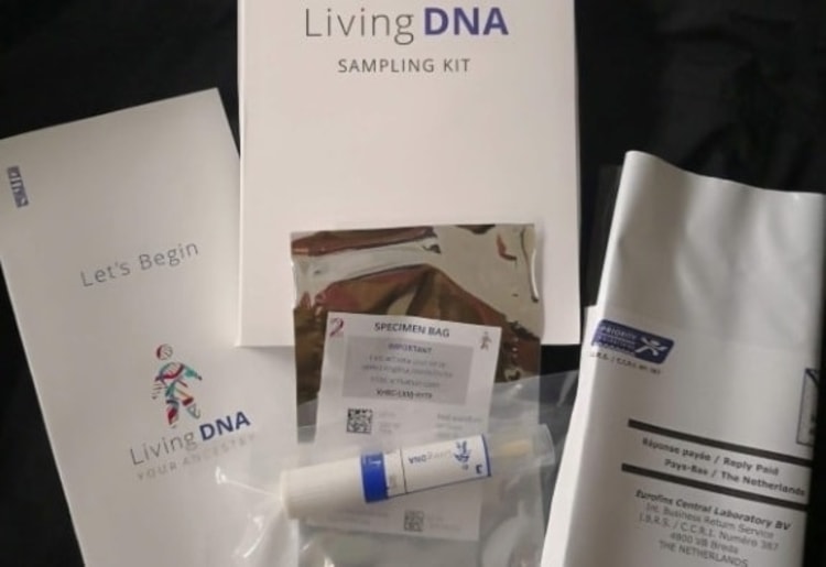 LivingDNA kit with the vacuum sealed test tube LivingDNA kit with the vacuum sealed test tube
