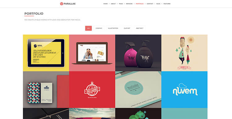 Weebly's Parallax Template in Action Weebly's Parallax Template in Action