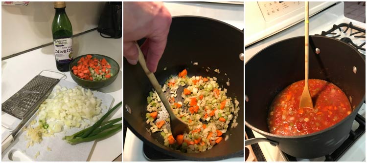 Cooking the Italian Tomato and Chickpea Soup Cooking the Italian Tomato and Chickpea Soup